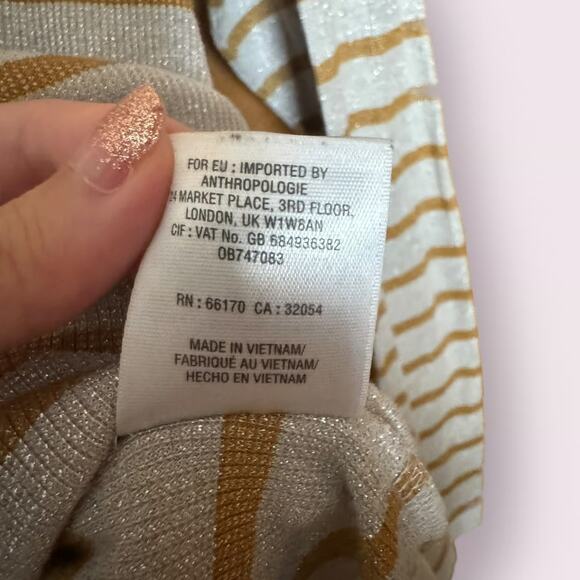 Anthropologie Vanessa Virginia Shining Silver and Gold Turtleneck Tunic - Picture 11 of 11